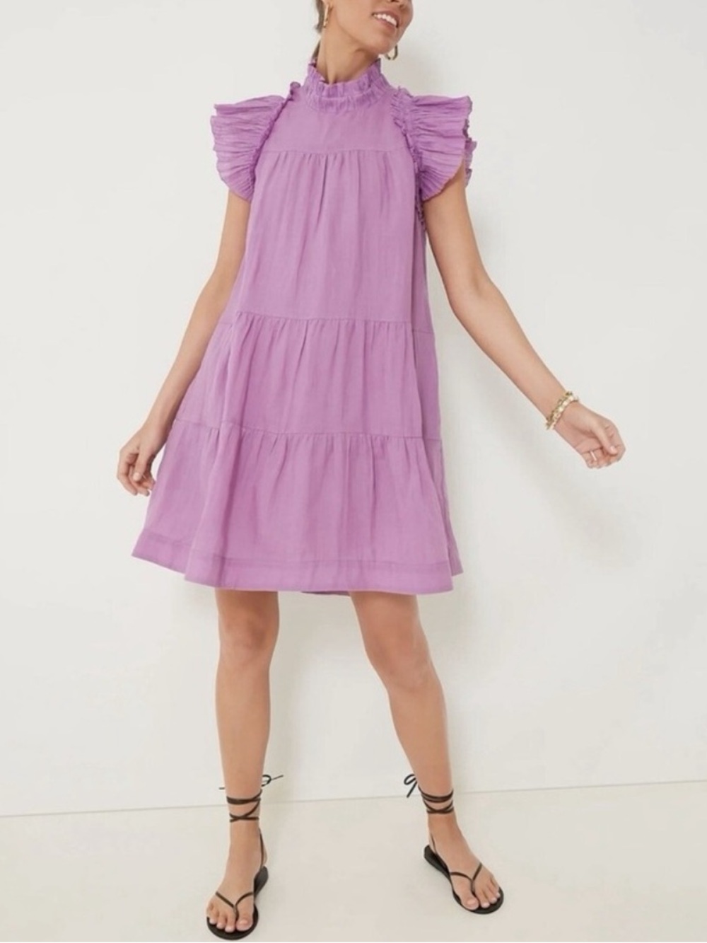 Sea New York Micah Flutter Sleeve Mini Dress